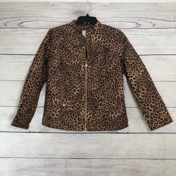 NWT Charter Club Cheetah-Print Jacket Sz Med - Picture 2 of 7